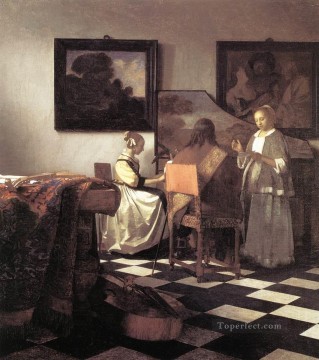 The Concert Baroque Johannes Vermeer Oil Paintings